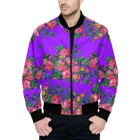 Kokum's Revenge-Lilac Unisex Heavy Bomber Jacket with Quilted Lining