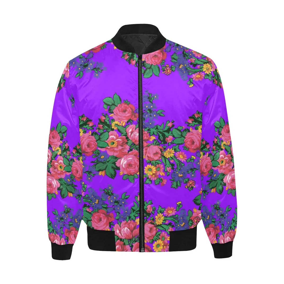 Kokum's Revenge-Lilac Unisex Heavy Bomber Jacket with Quilted Lining