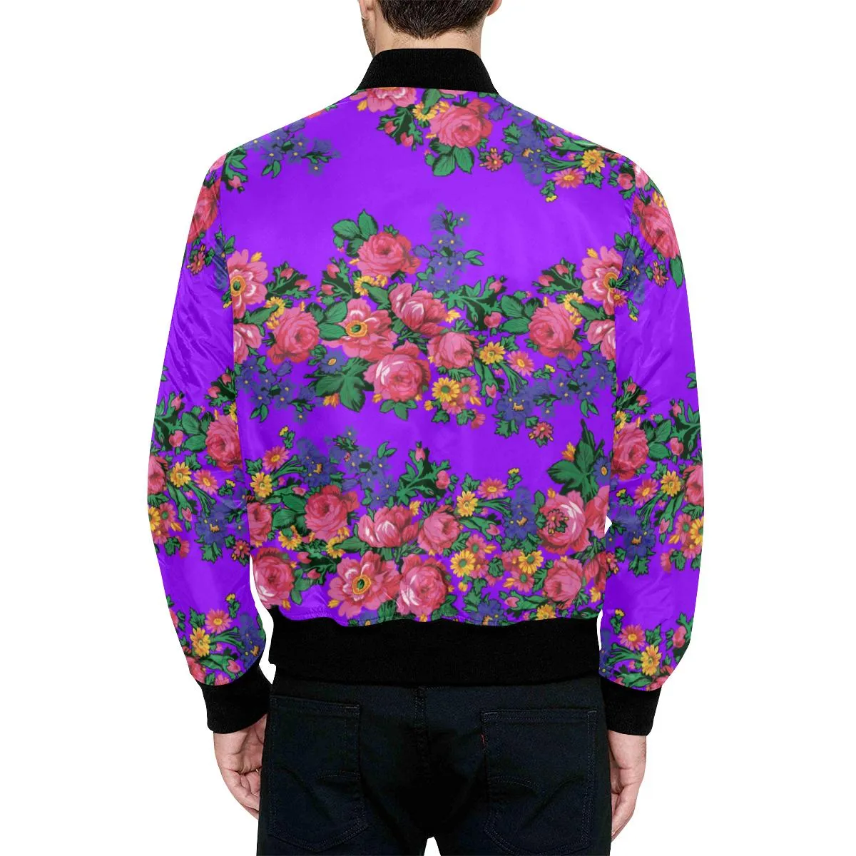 Kokum's Revenge-Lilac Unisex Heavy Bomber Jacket with Quilted Lining