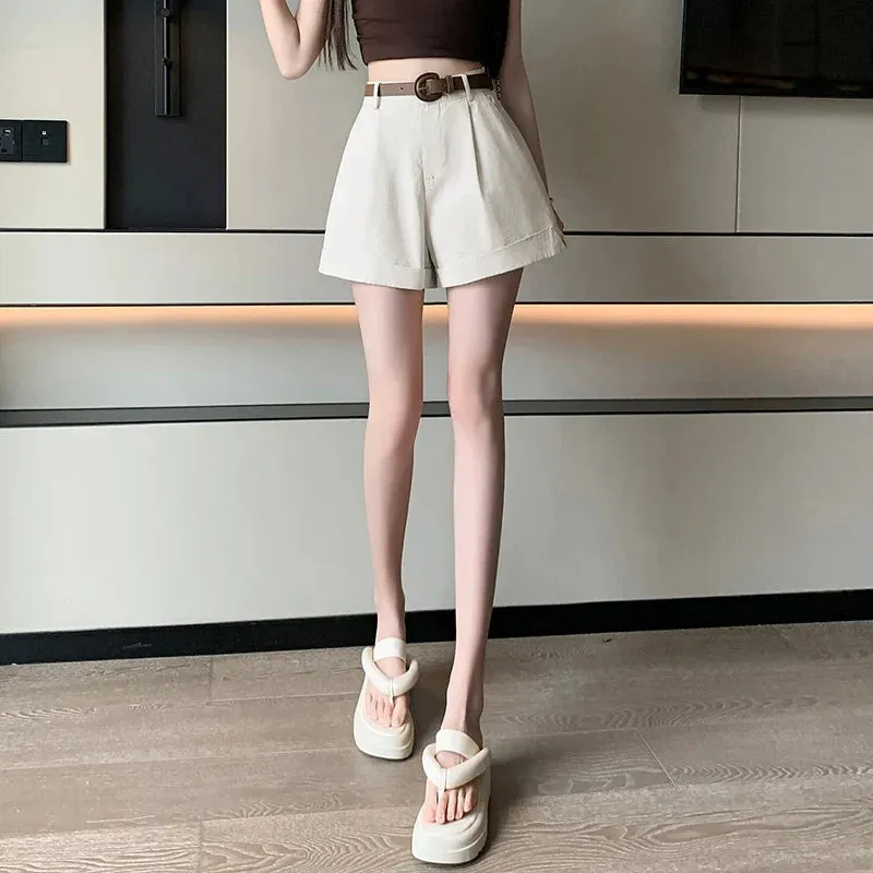 Korean Chic High Waist A-line Loose Short