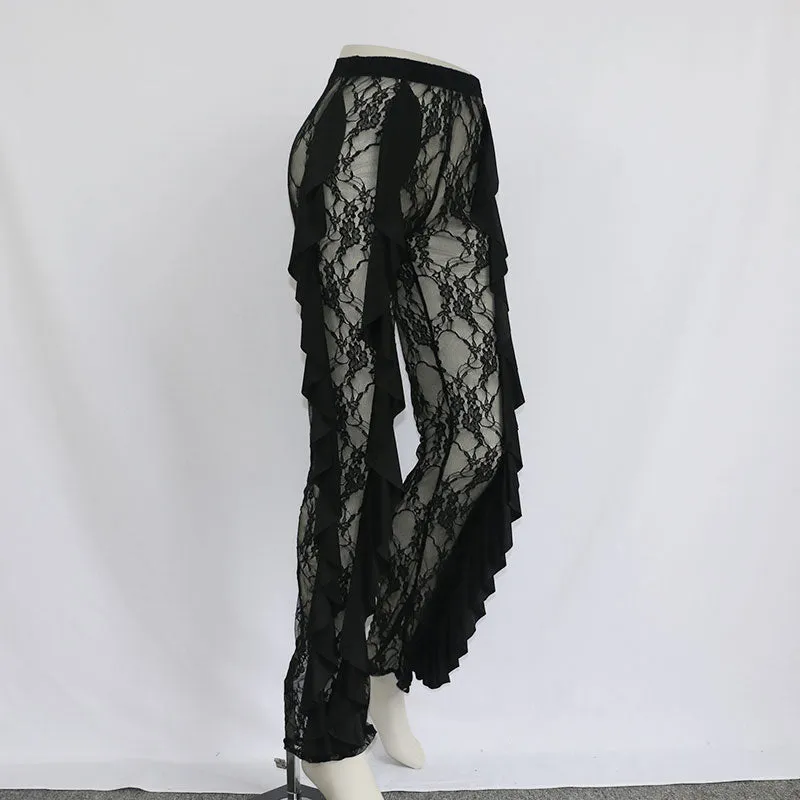 Lace Ruffle Pants