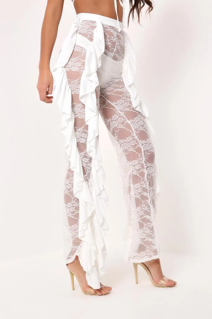 Lace Ruffle Pants