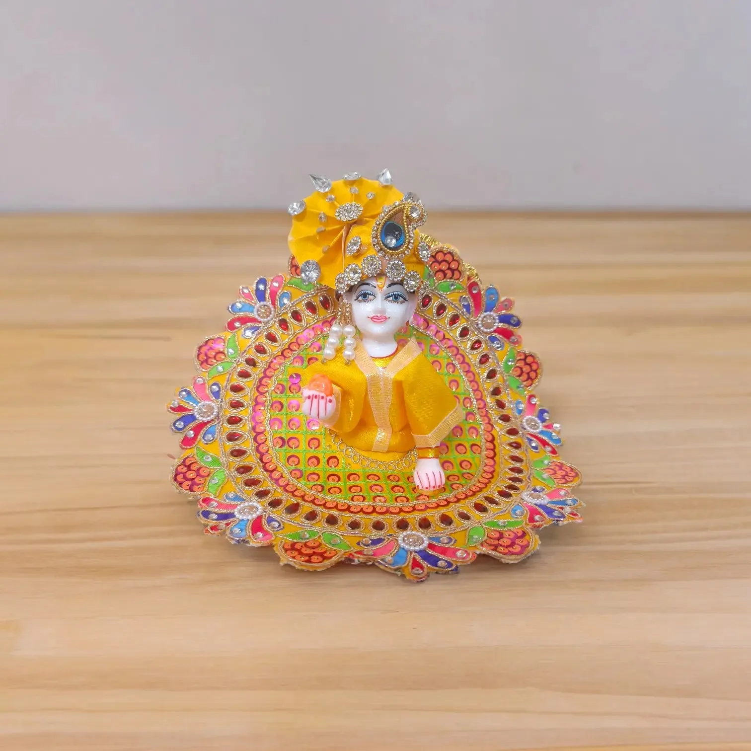 Laddu Gopal Ji Designer Poshak | Janmashtami Special Dress with Pagdi ( Set of 2 Dresses )