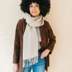 Lambswool Oversized Scarf - Oatmeal