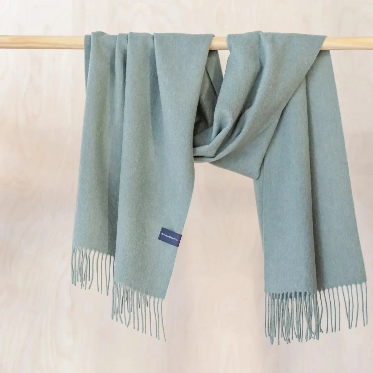 Lambswool Oversized Scarf - Sage Melange