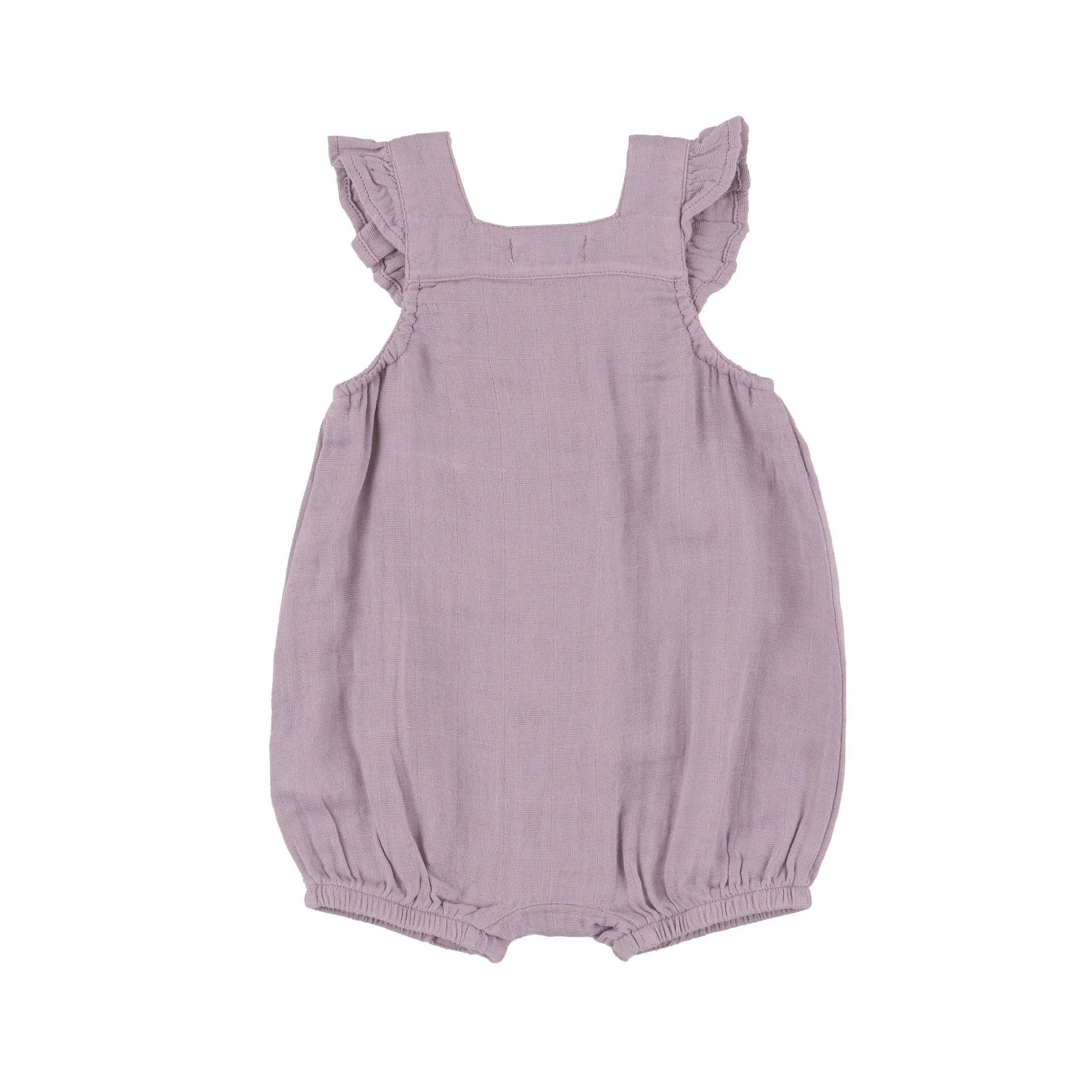 Lavender Smocked Front Overall Shortie