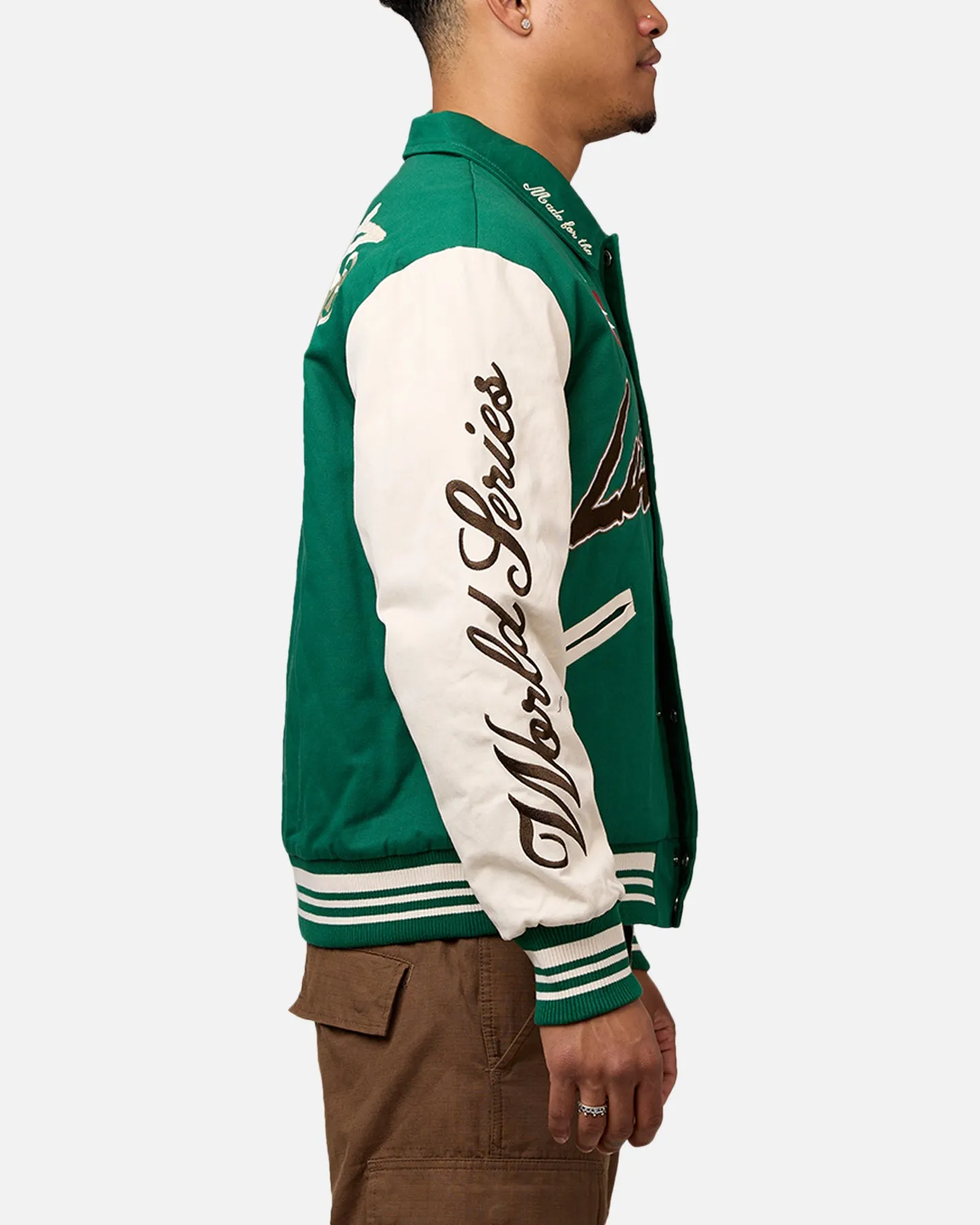 Loiter World Series Varsity Jacket Green