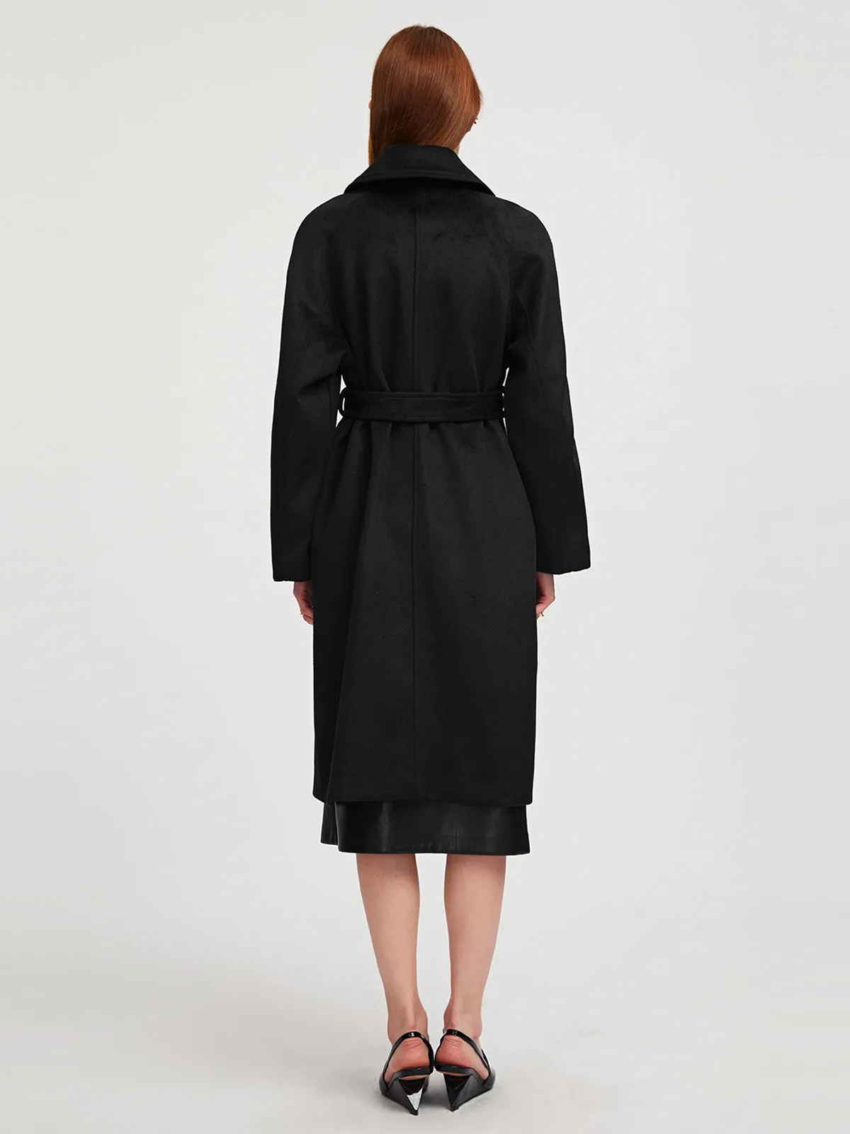 Loose Wool Coat With Belt