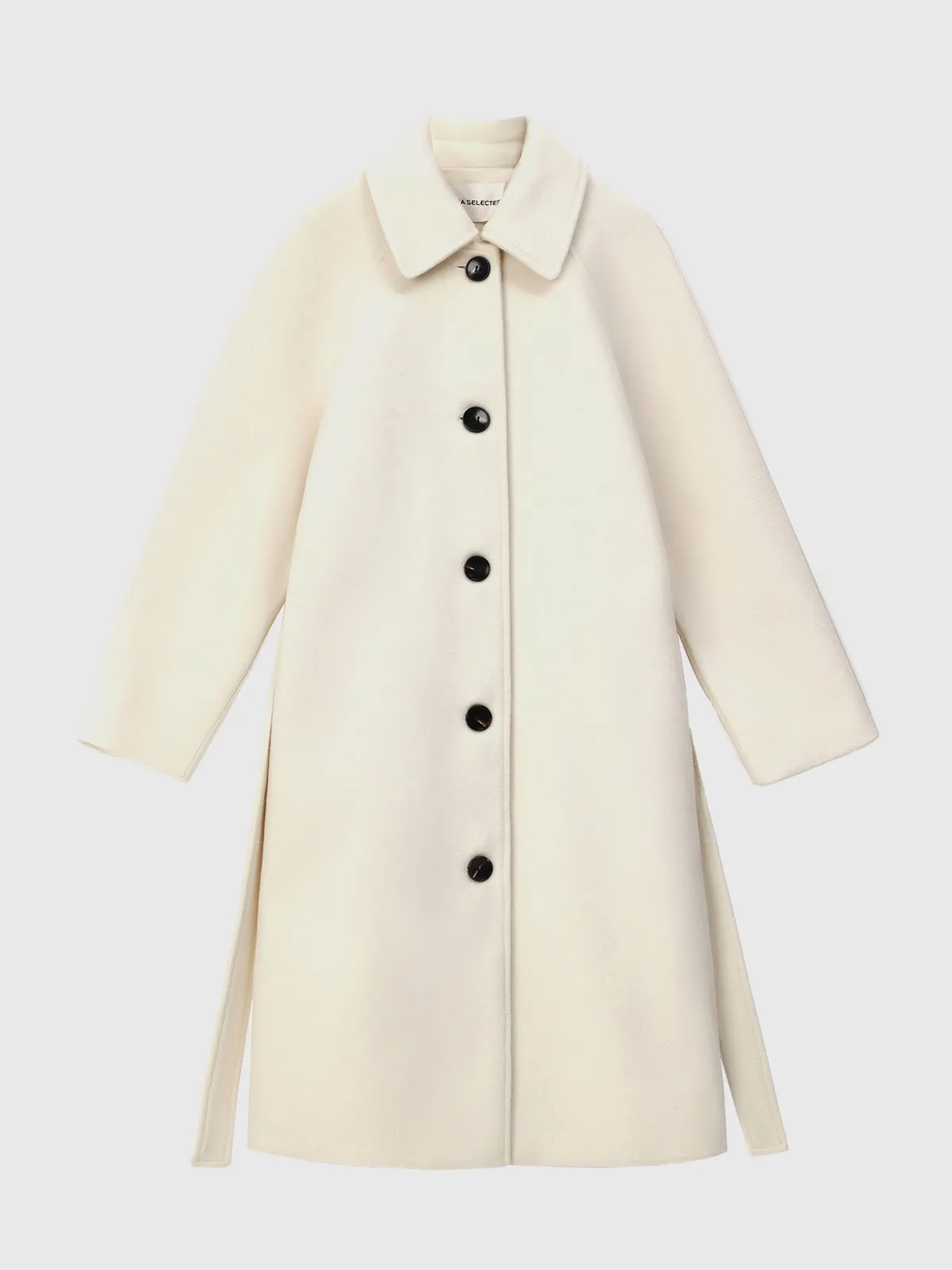 Loose Wool Coat With Belt