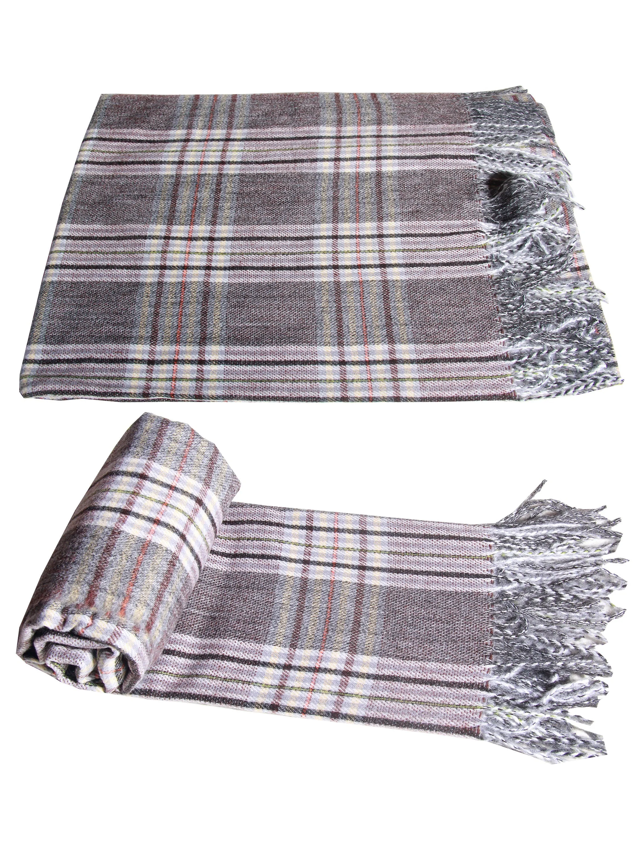 LUXURY Unisex cashmere MULTI check soft pattern stole shawl wrap pashmina soft light weight  warm Winter fringe Scarf xmas gift for anyone