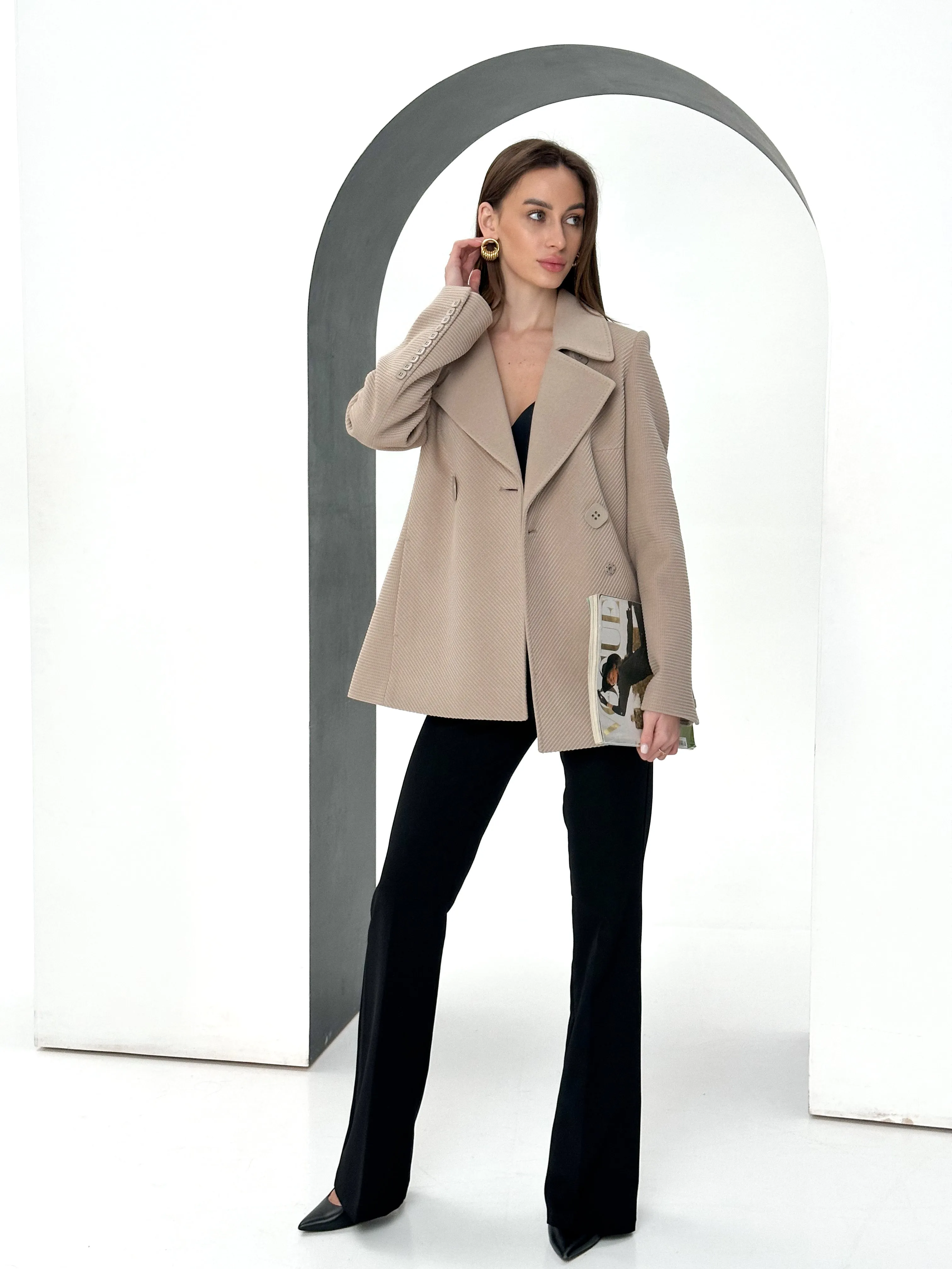 Lyndale Cashmere Wool Blend Coat