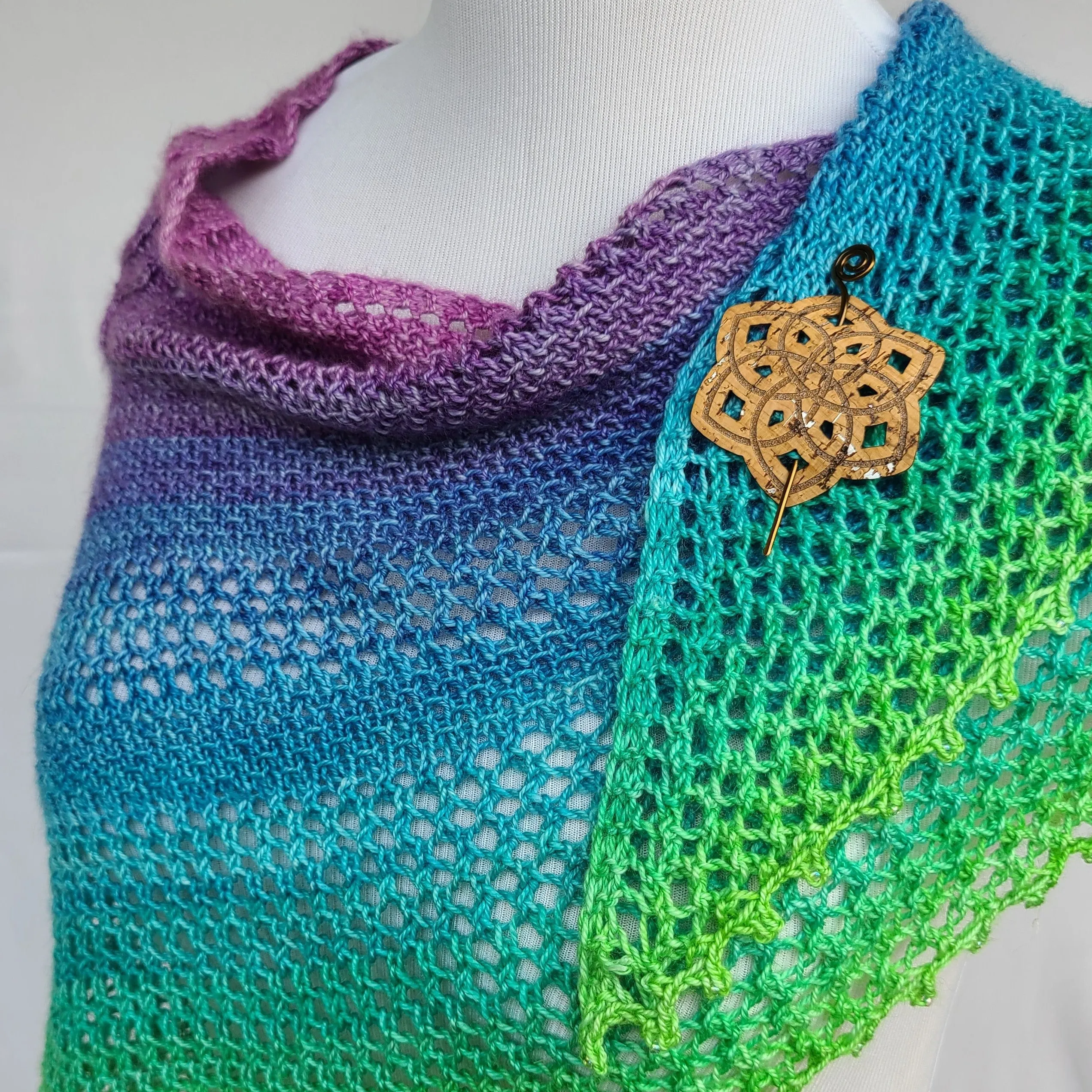 Majestic Marquette PDF Knitting Pattern Download Triangle Shawl