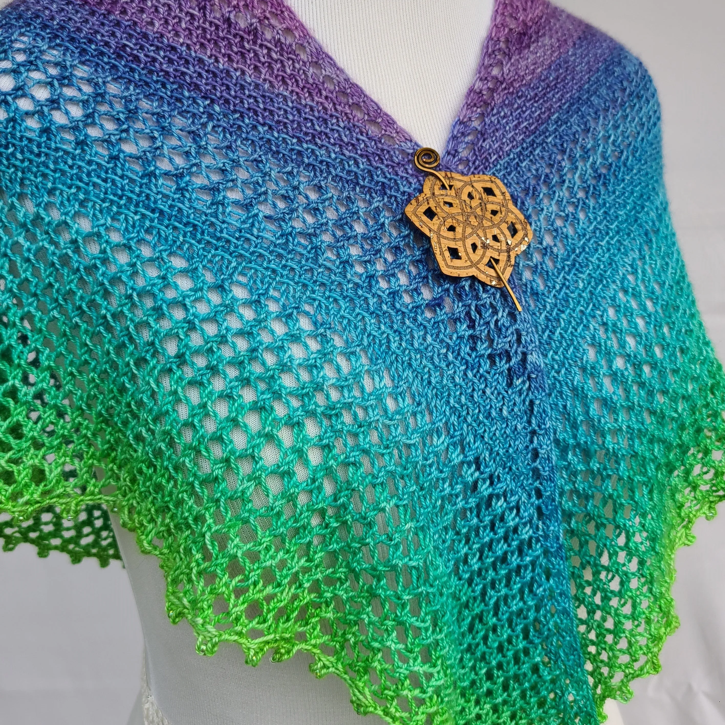 Majestic Marquette PDF Knitting Pattern Download Triangle Shawl