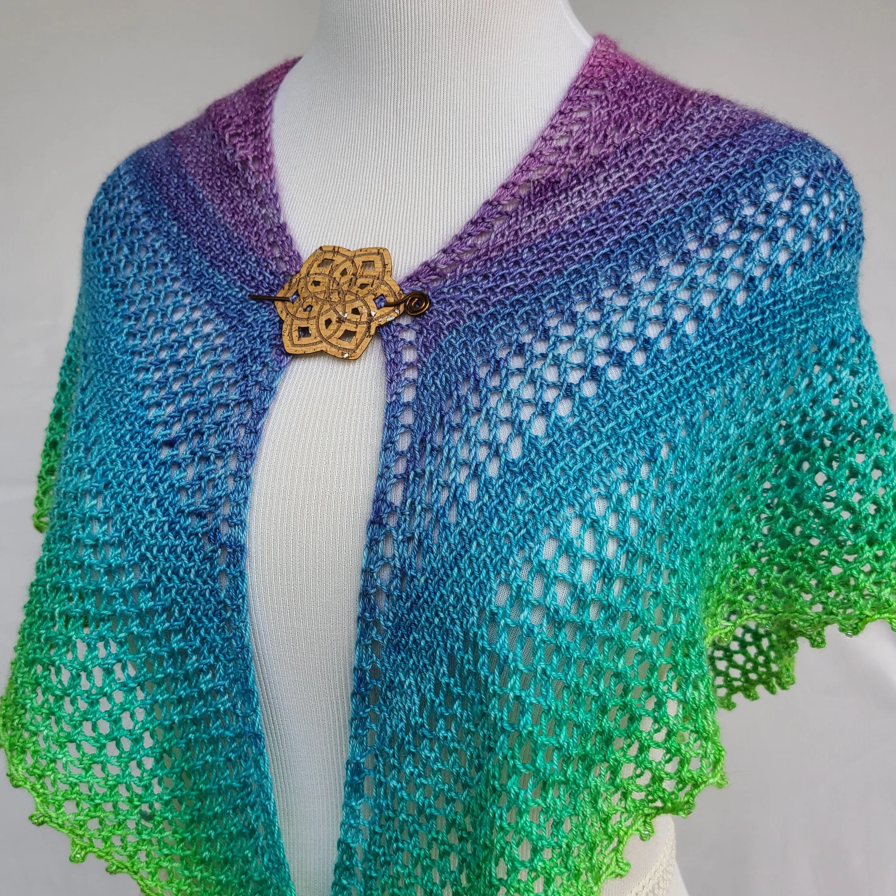 Majestic Marquette PDF Knitting Pattern Download Triangle Shawl