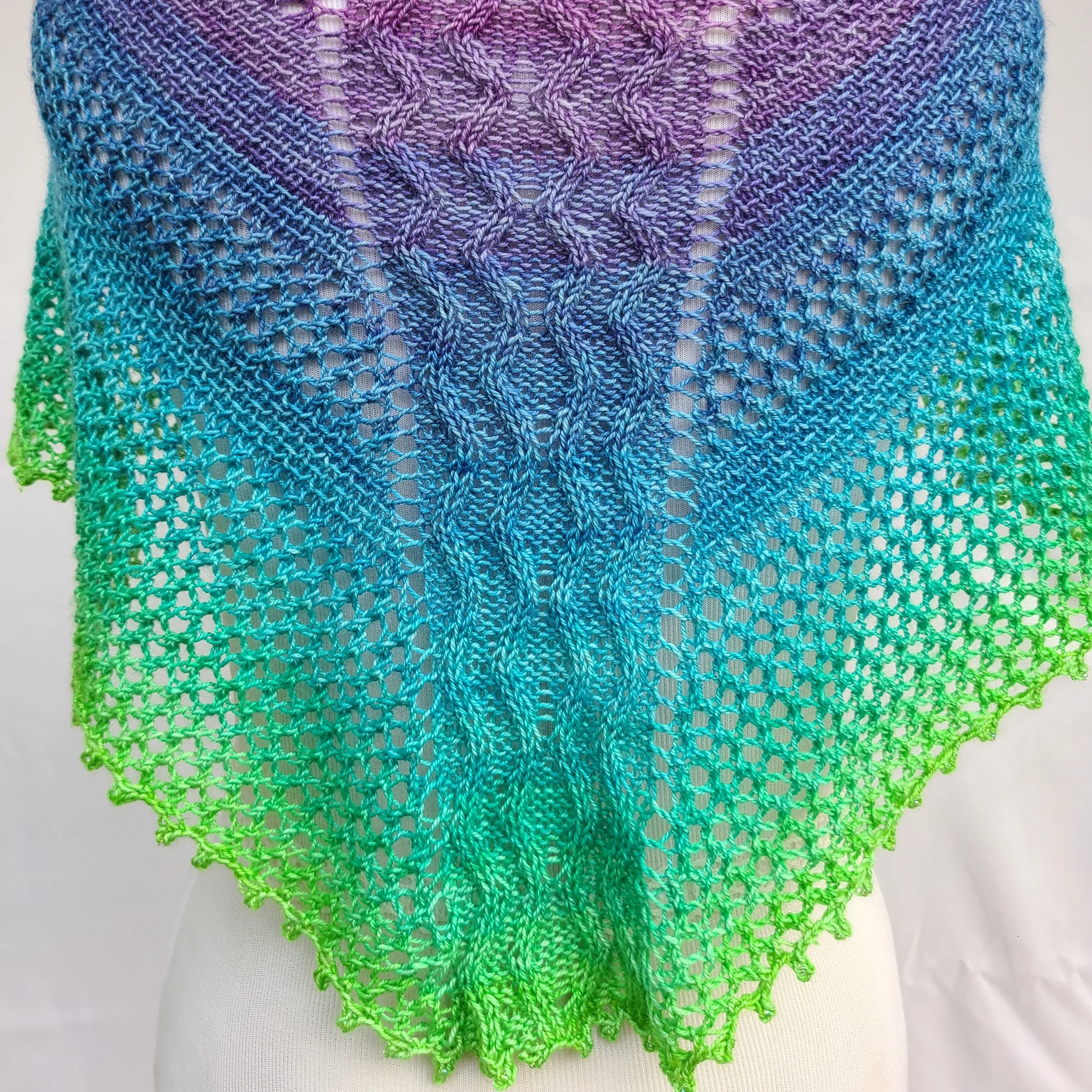 Majestic Marquette PDF Knitting Pattern Download Triangle Shawl