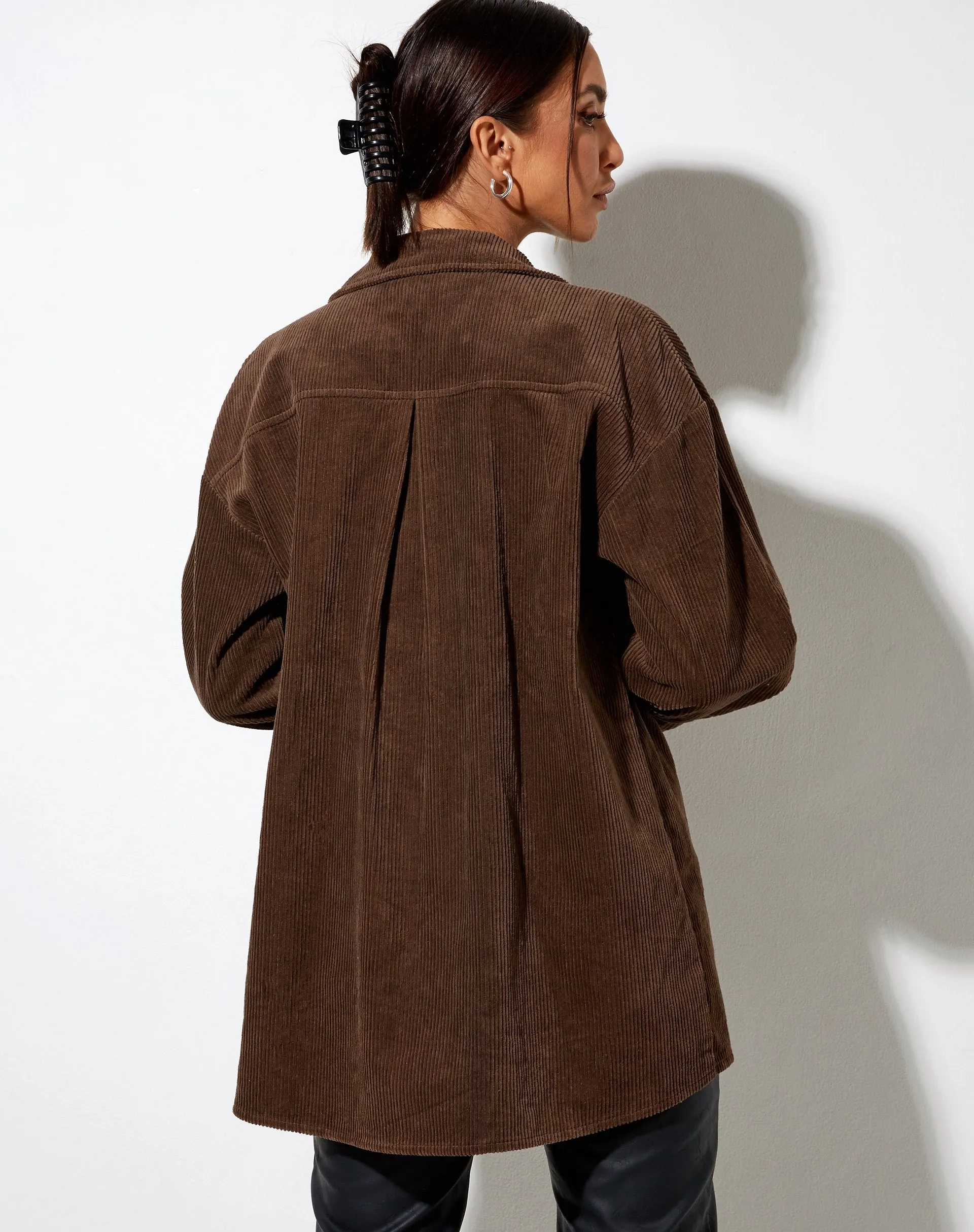 Marcy Shirt in Corduroy Brown