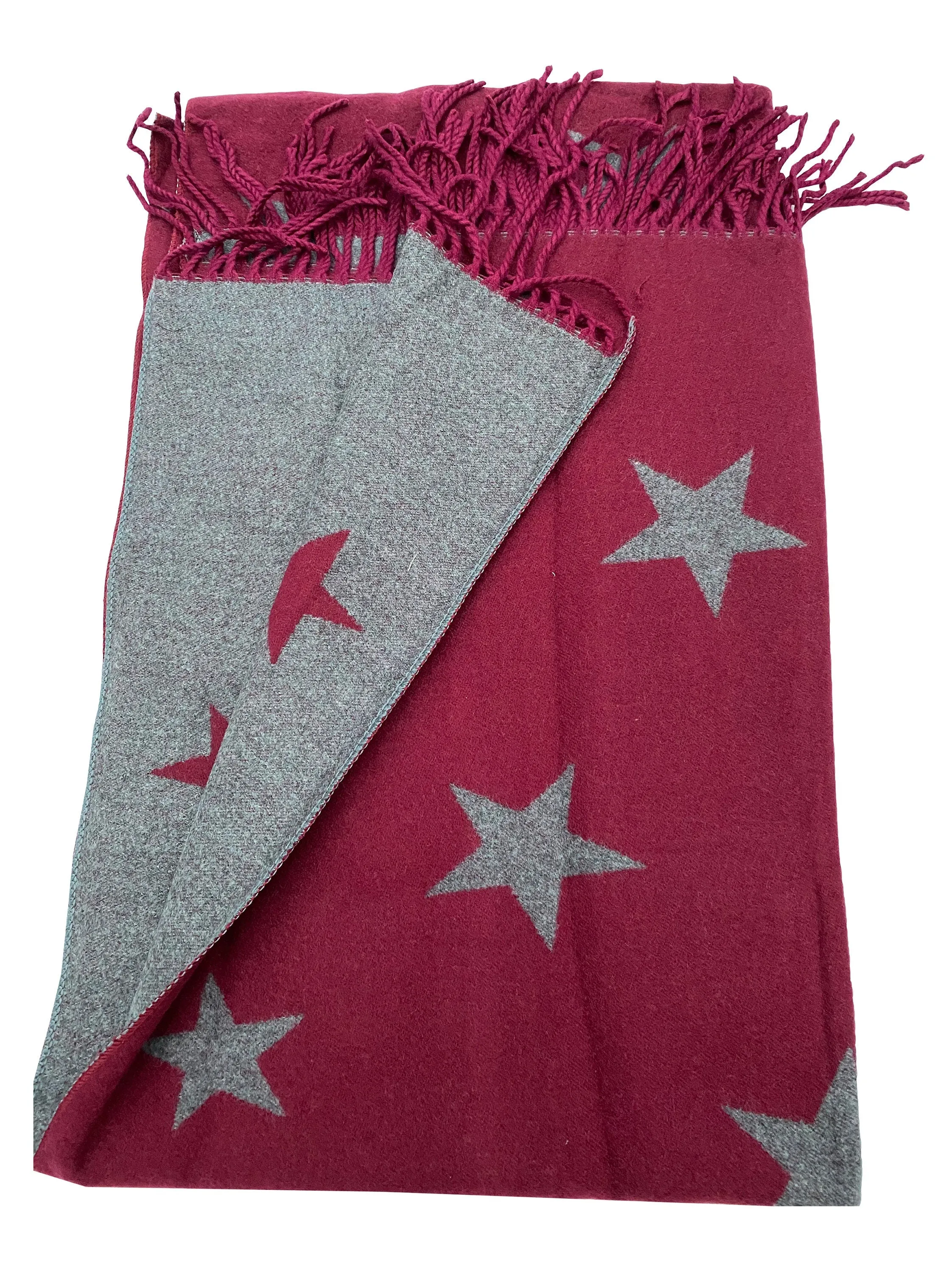 MAROON STARS PRINT scarf cashmere scarf reversible trendy super soft and warm winter shawl unisex trending scarf Xmas gift for him and her