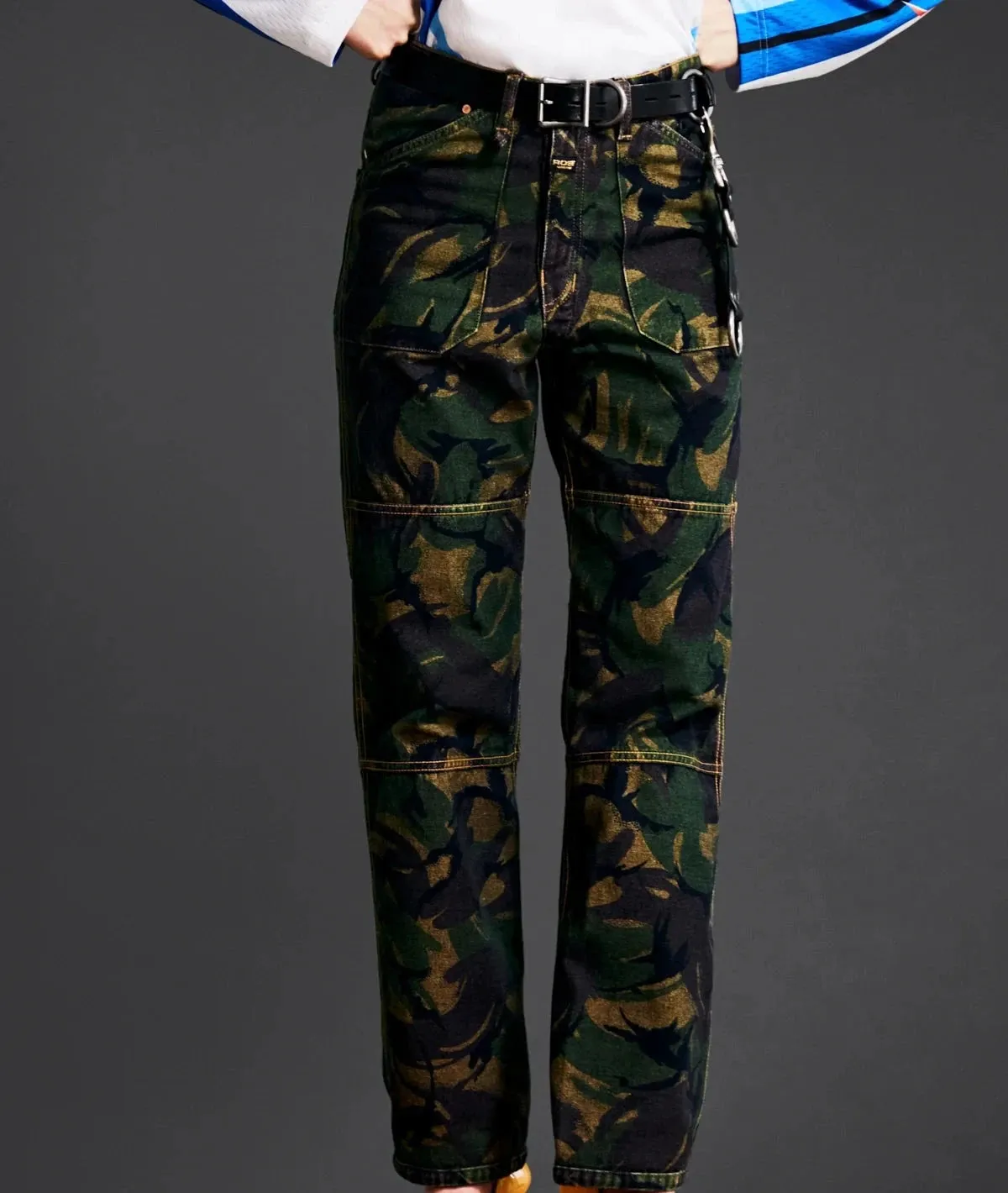 MARTINE ROSE REVERSIBLE CAMO JEAN