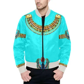 MEDJAY All Over Print Quilted Bomber Jacket