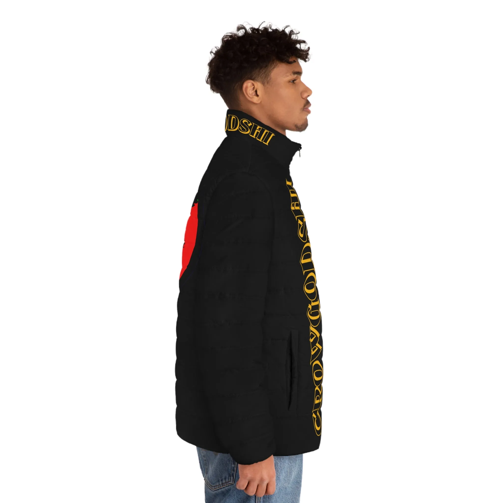 Men's 3rd GEN Puffer Jacket, BLACK W/ GOLD LOGO