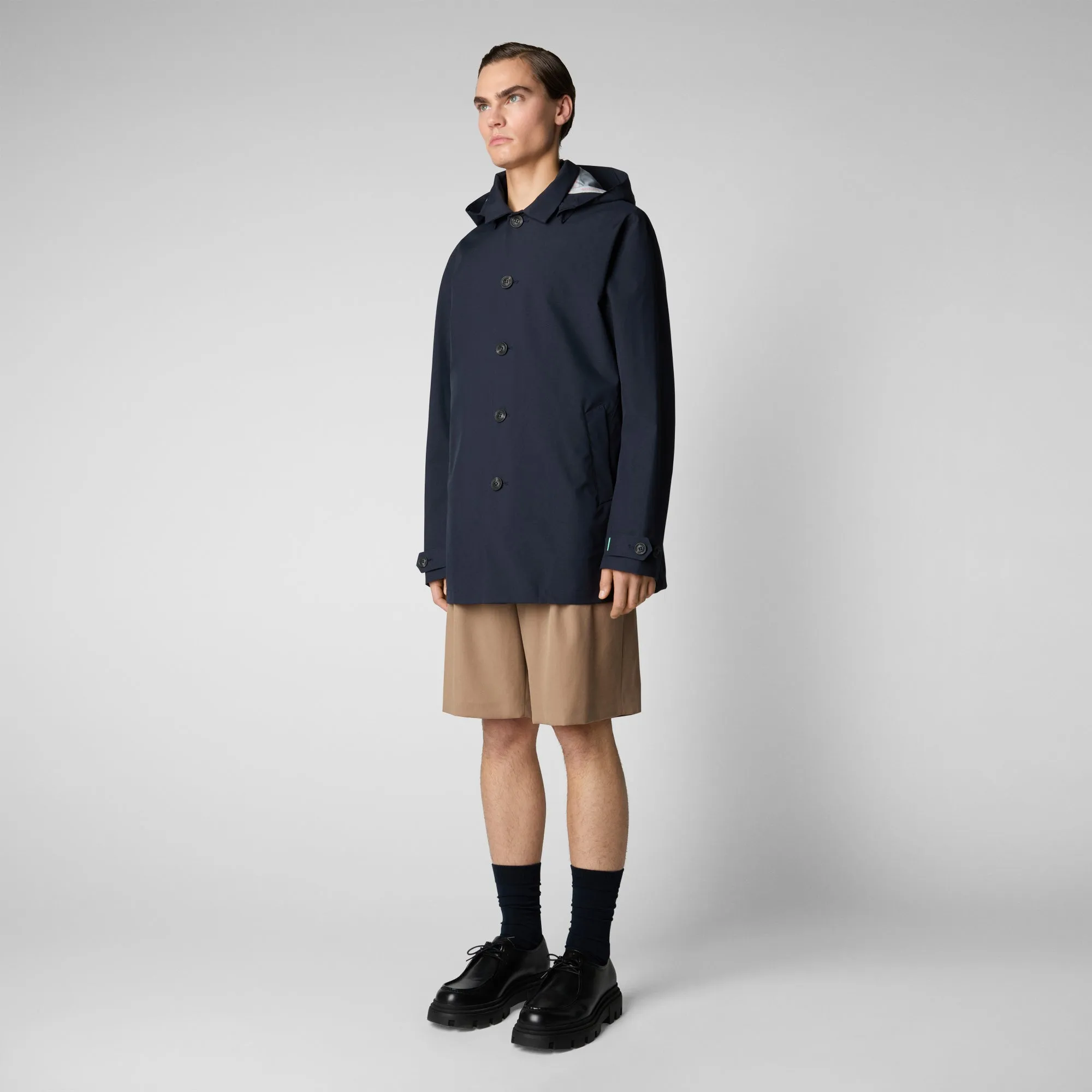 Men's Benjamin Coat in Blue Black