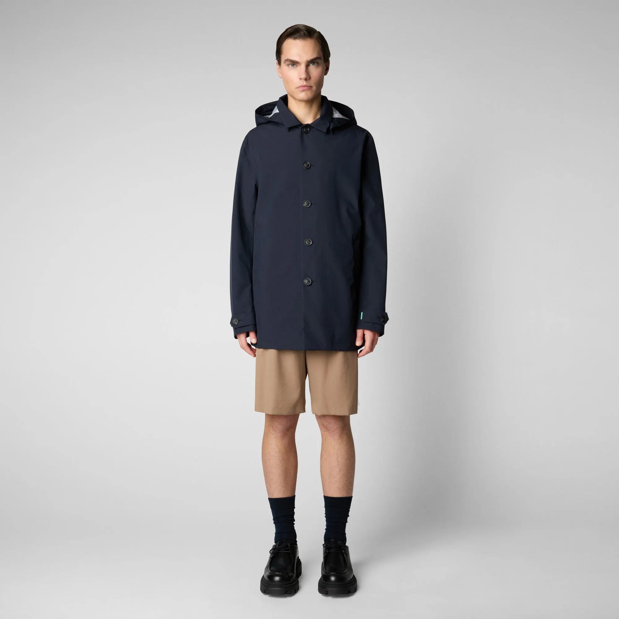 Men's Benjamin Coat in Blue Black