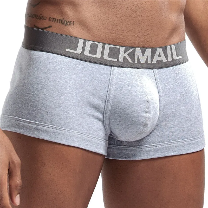 men's boxers cotton sexy men underwear White