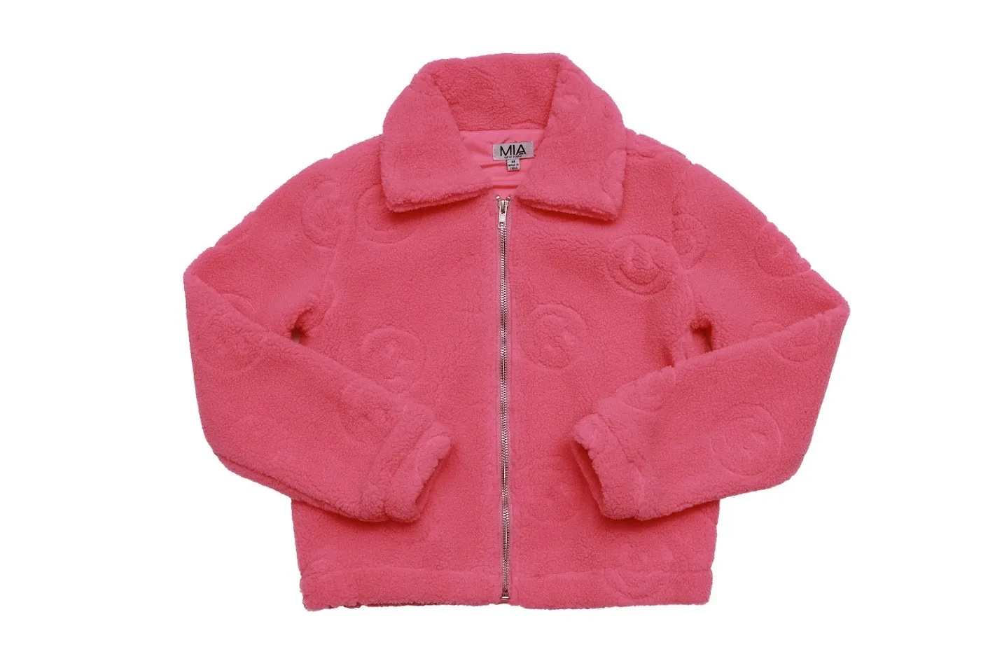 MIA Neon Smiley Sherpa Jacket