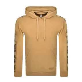 Moschino Underwear Logo Tape Beige Hoodie