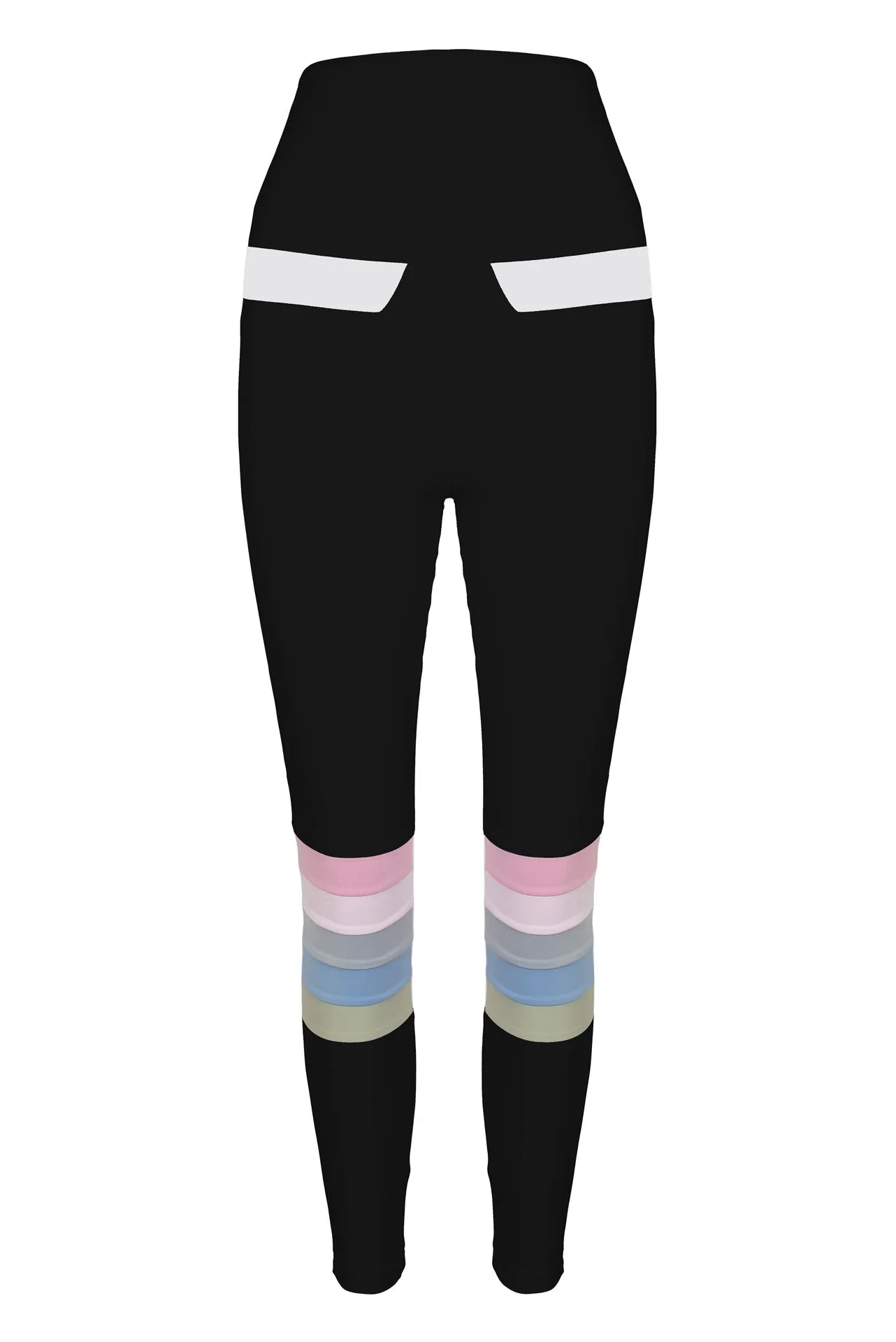 Moto Rainbow Legging Black / Pastel