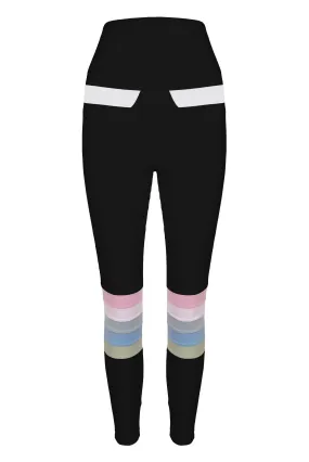 Moto Rainbow Legging Black / Pastel