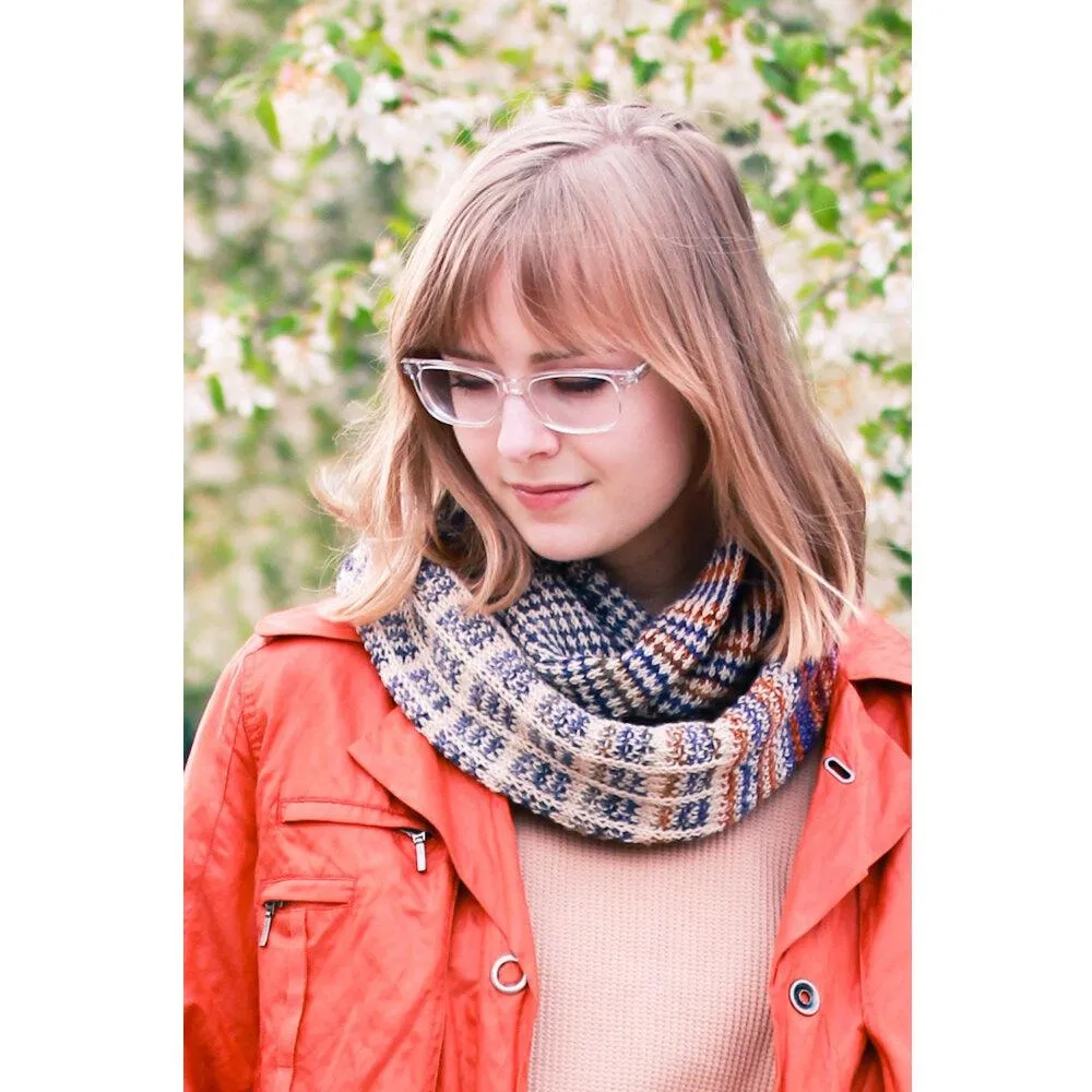 Myrsine Scarf Kit | Textile Art Using Self-Striping Yarn