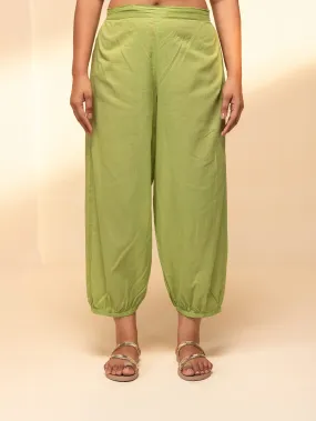 Nettle Green Voile Afghani Pant