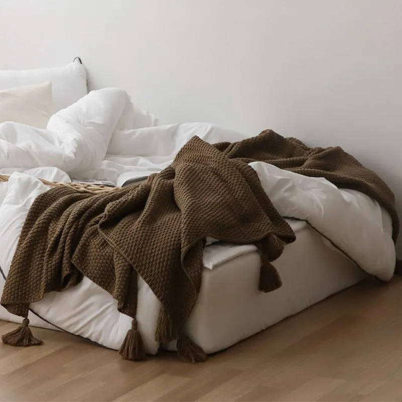 Nordic Style Sofa Cover Office Nap Blanket Air Conditioning Blanket Cover Blanket Shawl Wool Knitted Blanket