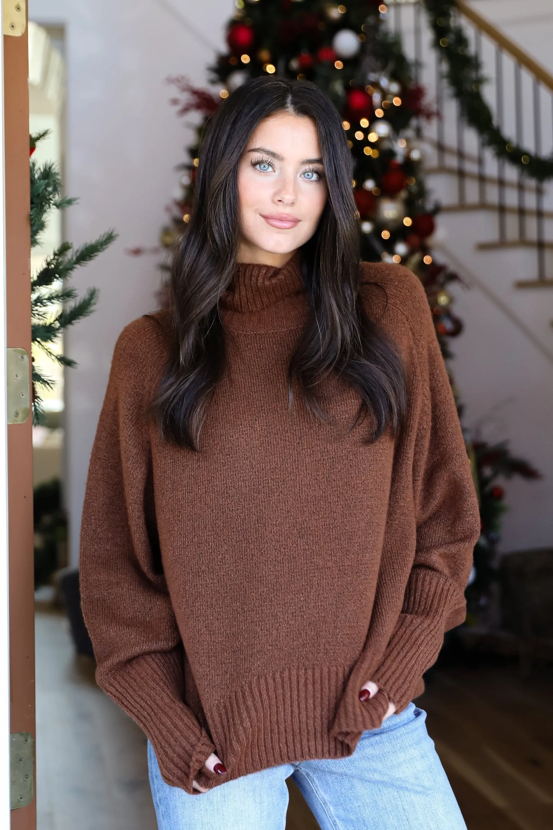 Notably Cozy Turtleneck Oversized Sweater - DOORBUSTER