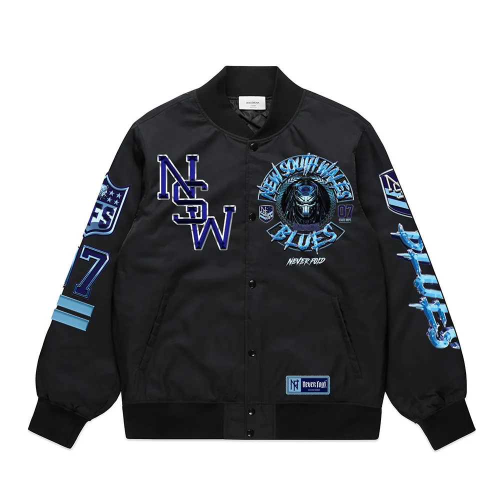 NSW BLUES Predator College Bomber Jacket - BLACK