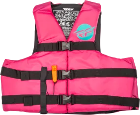 NYLON FLOTATION VEST NEON PINK/TEAL LG/XL