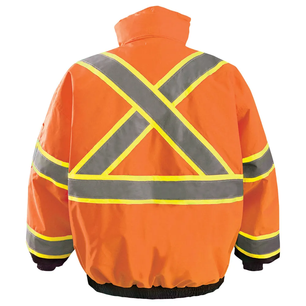 OccuNomix Black Bottom 2-in-1 X Back Bomber Jacket - Yellow / Orange - Type R Class 3 - LUX-350-B2X