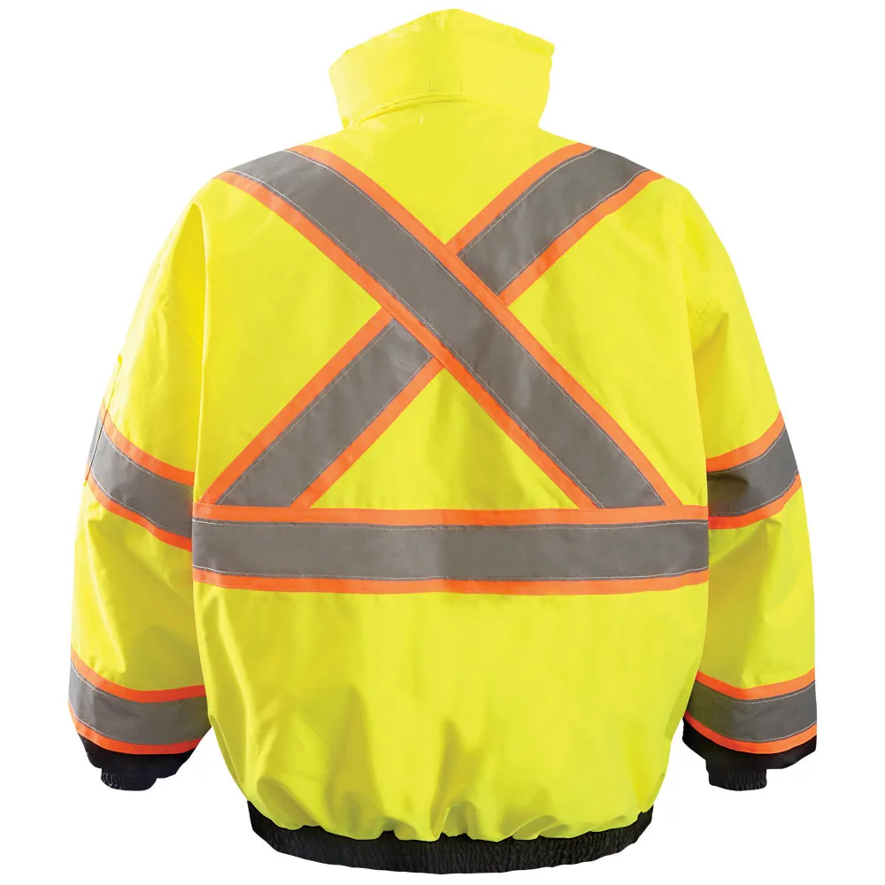 OccuNomix Black Bottom 2-in-1 X Back Bomber Jacket - Yellow / Orange - Type R Class 3 - LUX-350-B2X