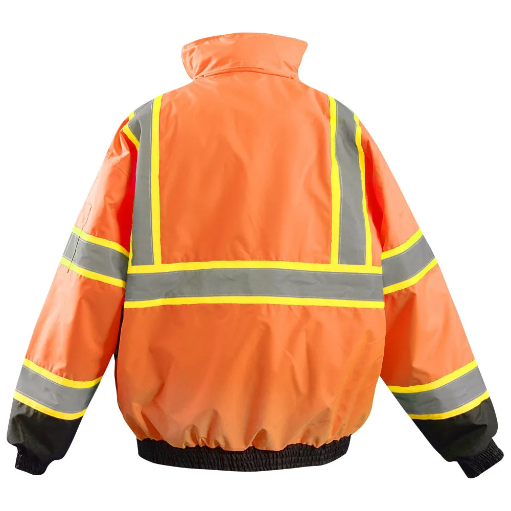 OccuNomix Two-In-One Bomber Jacket - Yellow / Orange - Type R Class 3 - LUX-350-JB2