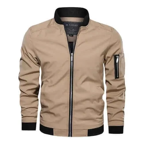 Oversized Men Casual Bomber Jacket Fashion Windbreaker Male Coat Army