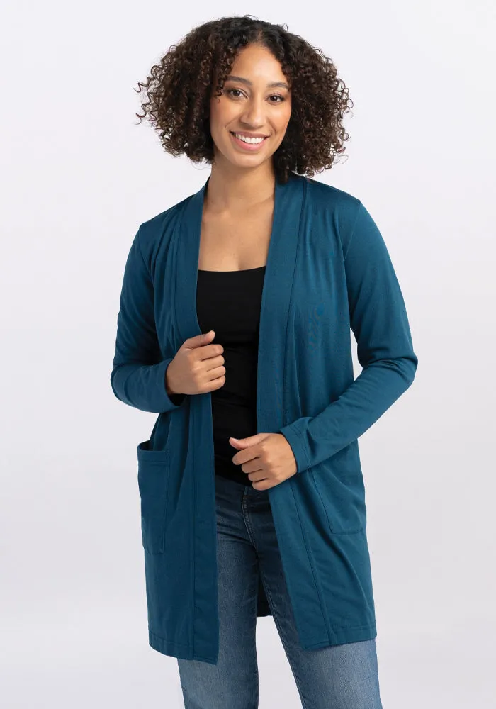 Paisley Cardigan - Real Teal