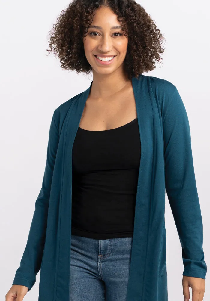 Paisley Cardigan - Real Teal