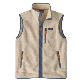 Patagonia Retro Pile Fleece Vest Dark Natural / Utility Blue