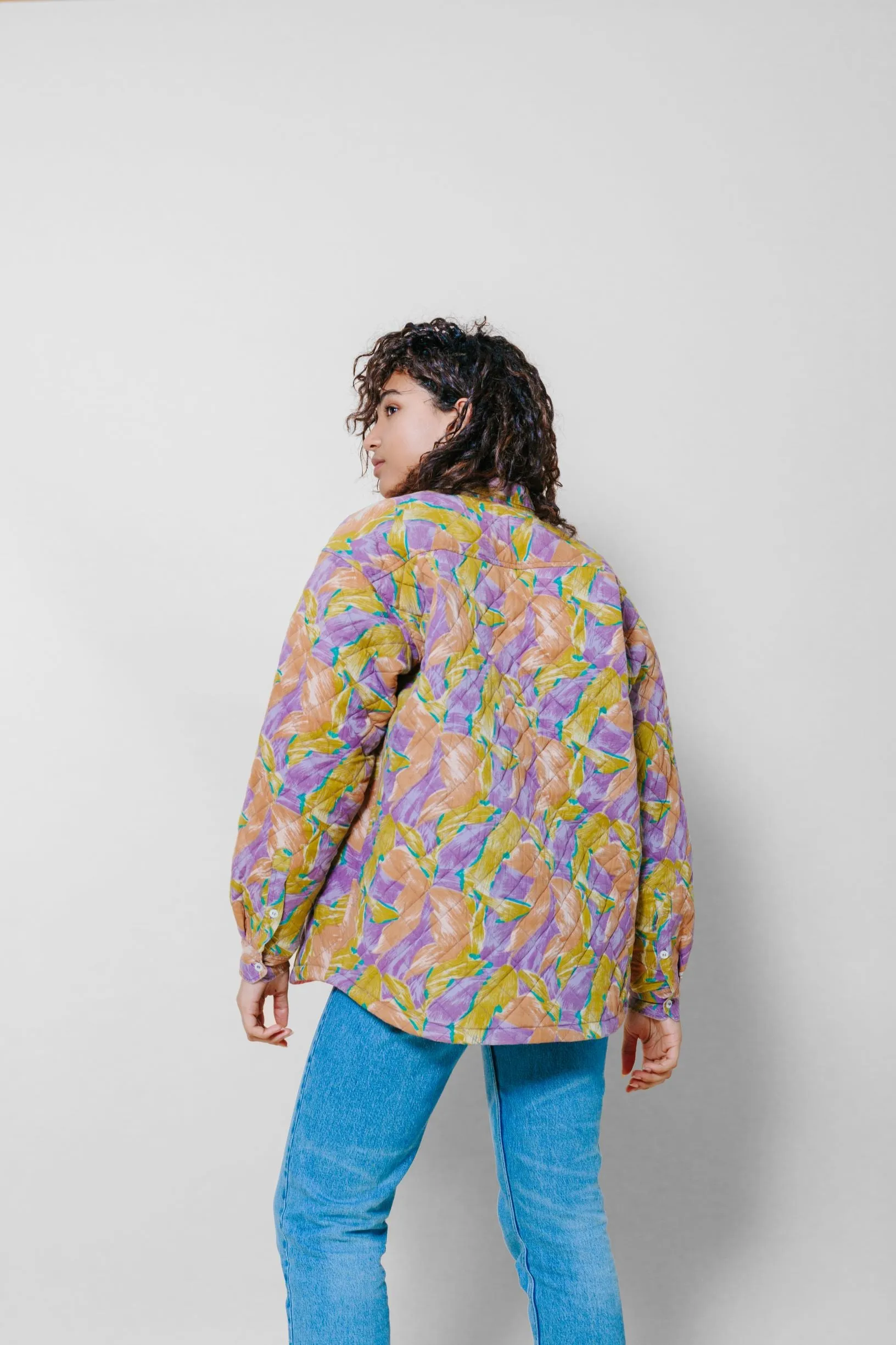 Patricia Floral Quilted Upcycled Bomber