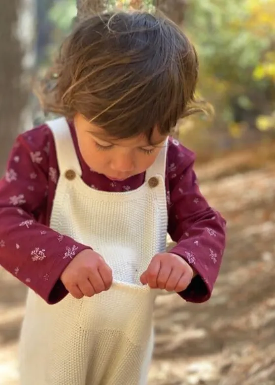 Perran overall in ivory knit