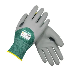 PIP ATG 18 575 MaxiCut Gloves  ANSI A2 EN 3  3/4 Coat Nitrile Micro Foam  Green/Gray (1 DZ)