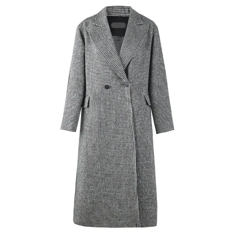 Pre Order:  Spliced Woolen Trench Coat