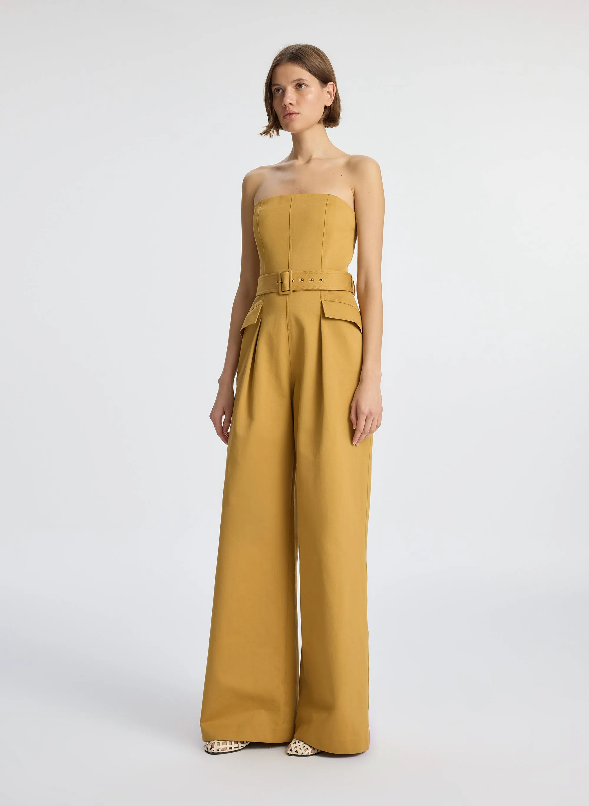 Presley Strapless Cotton Jumpsuit