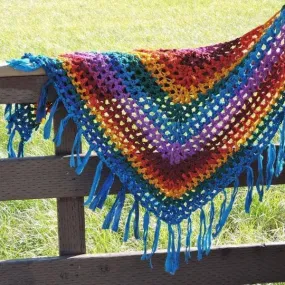 Rainbow Shawl Crochet Pattern